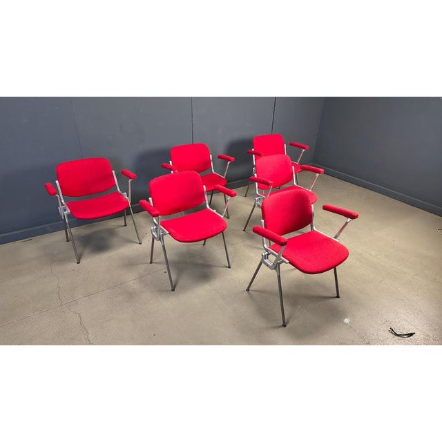 Vintage DSC 106 Side Chairs by Giancarlo Piretti for Castelli, 1970s, Set of 6 For Sale - Image 14 of 18