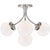 Prescott Medium Semi-Flush Mount in Polished Nickel with White Glass Designer: kate spade new york Canopy: 5" Round...