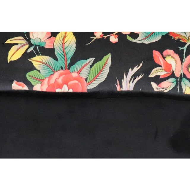Textile Shabby Chic Velvet Handmade Ottoman For Sale - Image 7 of 10