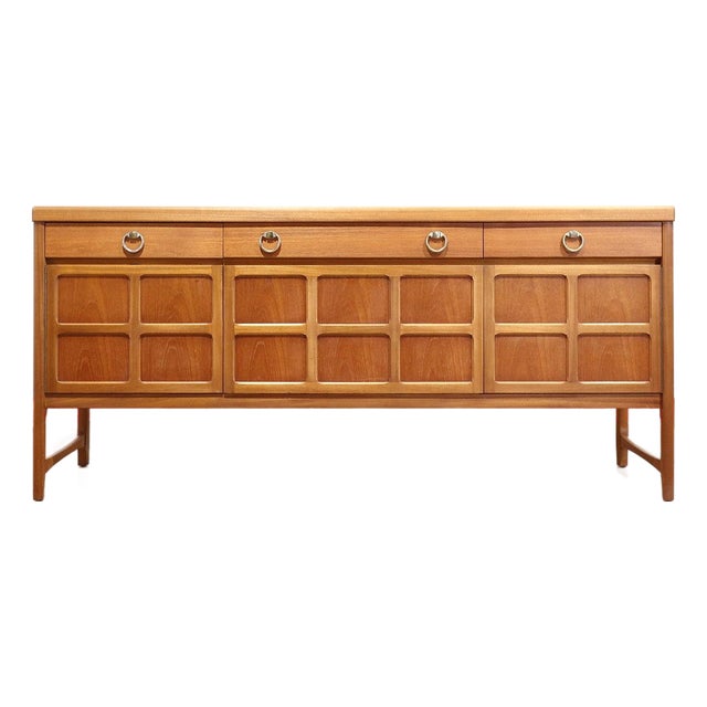 Mid Century Modern Vintage Teak Credenza Sideboard by Nathan Danish Style For Sale
