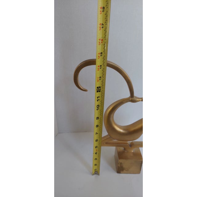 Metal Late 20th Century Gold Deer Antelope For Sale - Image 7 of 11