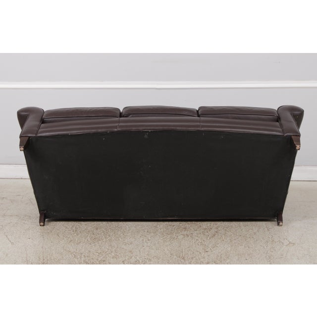 Hancock & Moore 3 Seat Leather Loveseat Sofa For Sale - Image 15 of 16