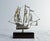 French Decorative Model Silver Boat on Pedestal, 1980 For Sale - Image 4 of 7