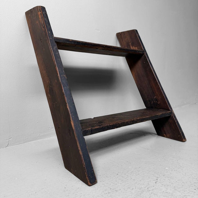 Small Wooden Japanese Ladder with Two Steps, 1940s For Sale - Image 6 of 11