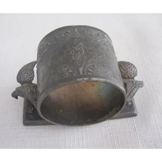 Victorian Victorian Silverplate Figural Eagle Napkin Ring For Sale - Image 3 of 8