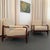 Mid-Century Modern 1960s Pair of Mid-Century Modern Walnut Upholstered Armchairs For Sale - Image 3 of 10