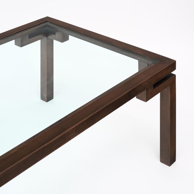 Mid-Century Modern French Vintage Copper Coffee Table For Sale - Image 3 of 9