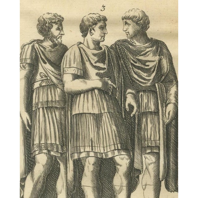 Montfaucon, Roman Officers from Trajans Column and Constantines Arch, 1722, Engraving For Sale - Image 4 of 8