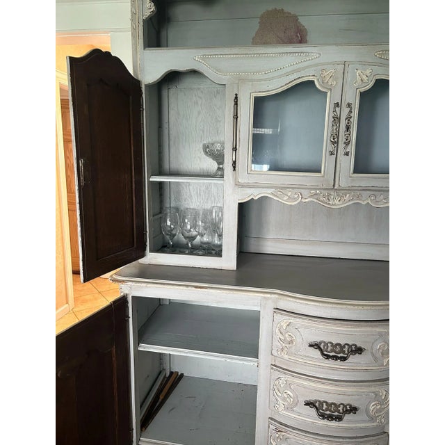 Antique French Blue Painted Cupboard For Sale In New York - Image 6 of 10