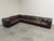 Mid century modular sofa from the 1970s by Rolf Benz. 7 Elements, upholstered in smooth chocolate brown leather. All...