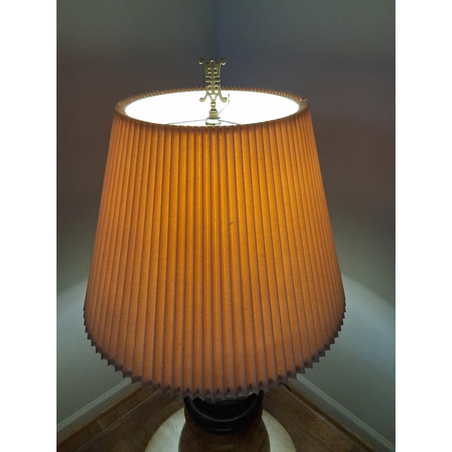 Title: Vintage 29" Frederick Cooper Porcelain Ginger Jar Lamp - Embossed Double Happiness & Perfect Crackle Glaze on...