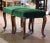 Pair of Mid-Century French Louis XV Carved Walnut and Green Velvet Stools For Sale In Dallas - Image 6 of 9