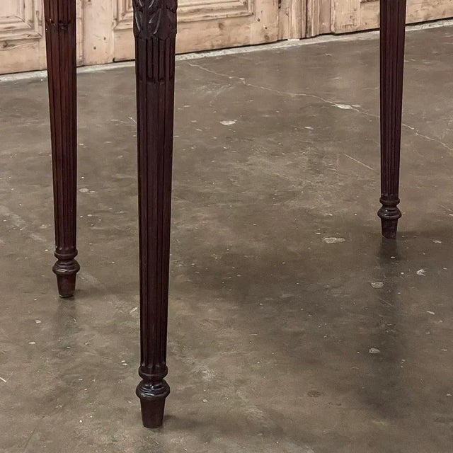 19th Century French Louis XVI Walnut End Table With Bronze Mounts For Sale - Image 12 of 12