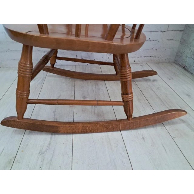 Vintage Rocking Chair in Beech, 1980 For Sale - Image 12 of 14