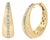 Gold Vermeil Diamond Accent Bold Hoop Earrings, Pair For Sale