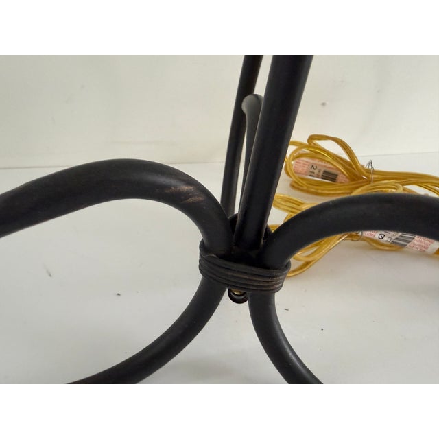 Pair of Vintage Wrought Iron Scroll Table Lamps, 20" For Sale - Image 11 of 15