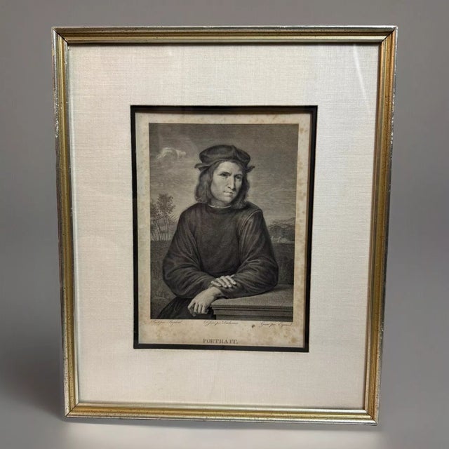 Traditional 18th Century Engraving of Raphael by Manuel Esquivel For Sale - Image 3 of 8