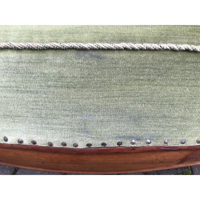 Wood Antique Mahogany Sofa in Green For Sale - Image 7 of 18