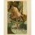 An excellent First Edition French Impressionist Style, vintage full color print of oil painting "After The Bath" by Edgar...