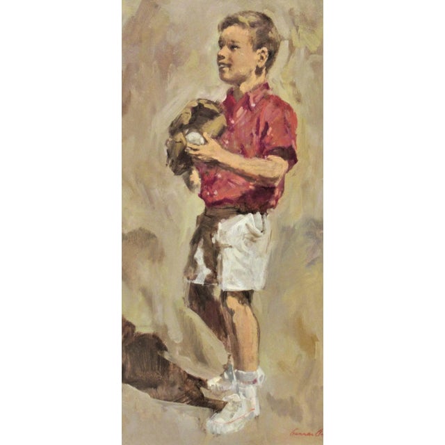 Impressionist Gunnar Donald Anderson, Young Boy Playing Baseball For Sale - Image 3 of 7