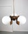 Vintage Italian Copper and Opaline Glass Chandelier For Sale - Image 16 of 18
