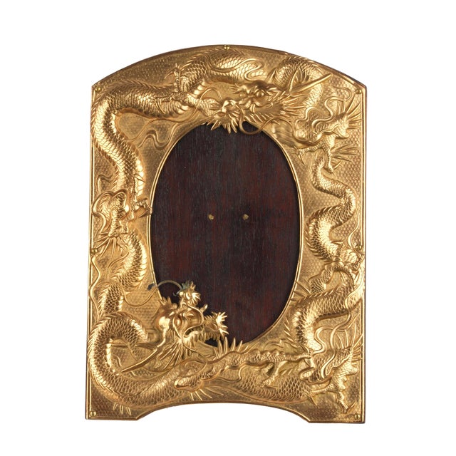 Japanese Meiji Bronze Dore Dragon Picture Frame For Sale In Tampa - Image 6 of 6