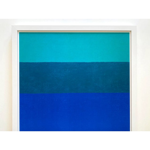 This Josef Albers Foundation rare silkscreen print custom framed Modernist exhibition poster " Homage to the Square "...