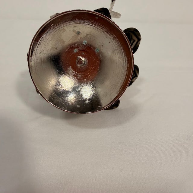 Metal Vintage Silver Tone Metal Female Warrior Queen Figurine With Spear and Shield For Sale - Image 7 of 12