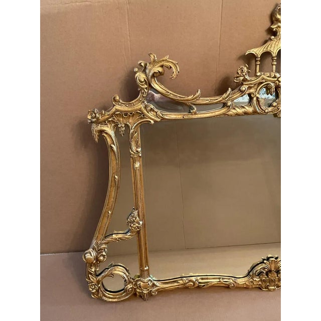 Vintage Friedman Brothers Gilt Pagoda Chinoiserie Wall Mirror For Sale - Image 11 of 15