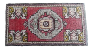 Turkish Boho Handmade Small Runner 1′8″ × 3′1″