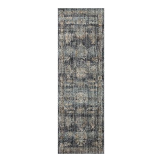Jean Stoffer x Loloi Katherine Ink / Jade 2'-7" x 10'-0" Runner Rug For Sale