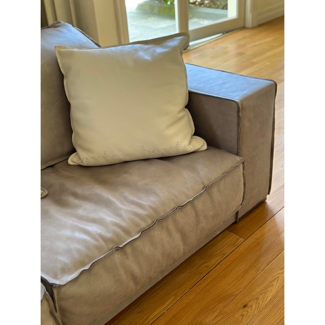 Paola Navone Paola Navone Baxter Italy Soft Leather Sofa For Sale - Image 4 of 5