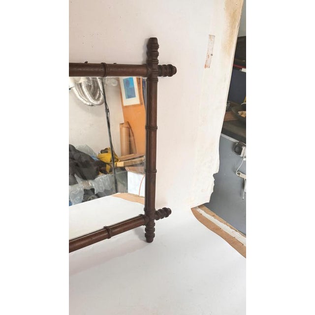 1940s Carved Wooden Mirror, France, 1940s For Sale - Image 5 of 15