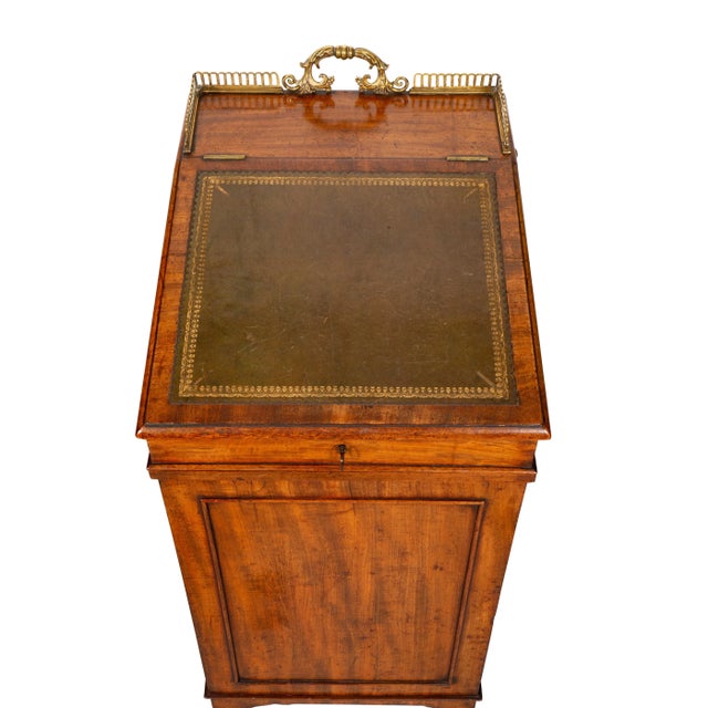 Brown Regency Mahogany Davenport Desk of Diminutive Size For Sale - Image 8 of 13