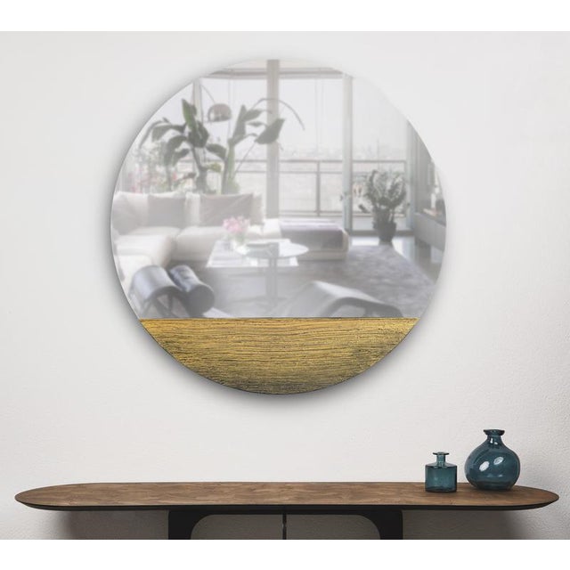 Orizzonte 900 Tondo Oro Mirror by Disain1971 For Sale - Image 4 of 8