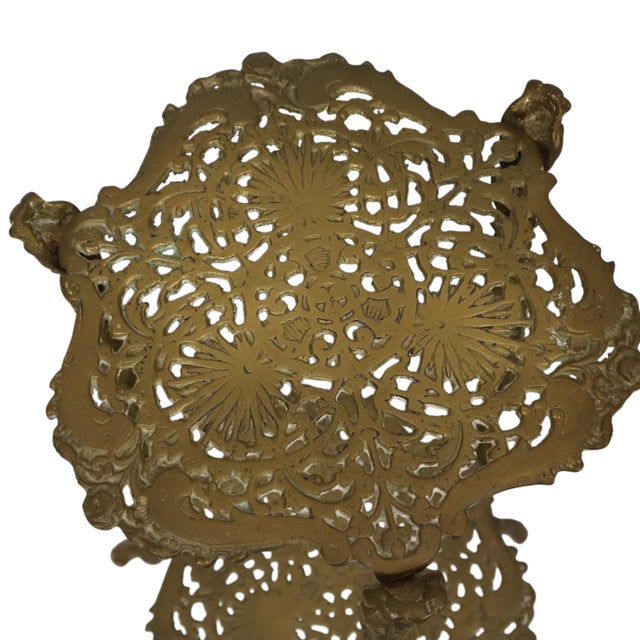 Art Nouveau Style French Brass Plant Table, 1920s For Sale - Image 11 of 15