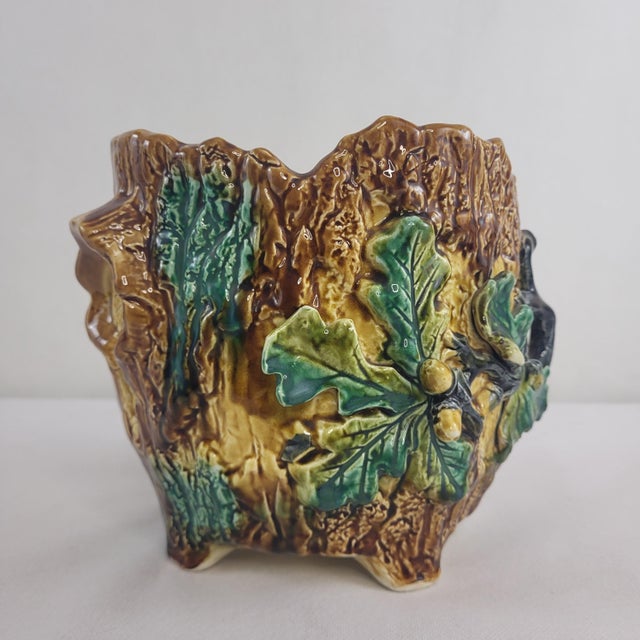 Art Nouveau Wasmuël Slip Planter, 1890s For Sale - Image 8 of 11