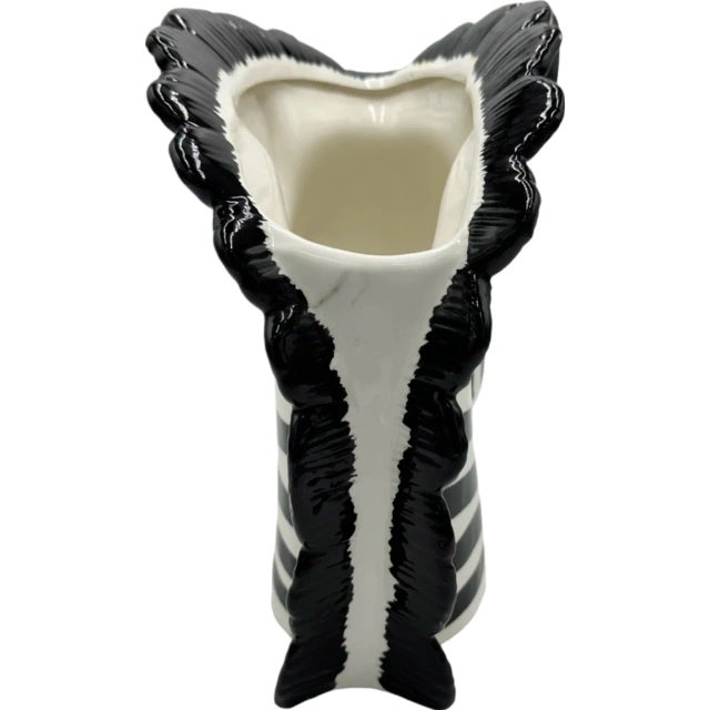 Mid 20th Century Vintage Zebra Head Ceramic Planter Vase 9" Mid Century Safari Decor For Sale - Image 5 of 12