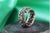 Gold and Silver Ring with Flower-Shaped Reliefs For Sale - Image 10 of 10