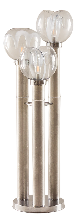 Floor Lamp in Aluminum and Glass from Mazzega, Italy, 1960s