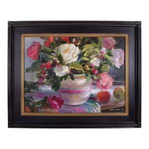 Betty Carr "Peonies in Morning Light" Oil Painting