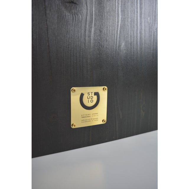 Black Ettore Armchair by Studio Greca For Sale - Image 8 of 12