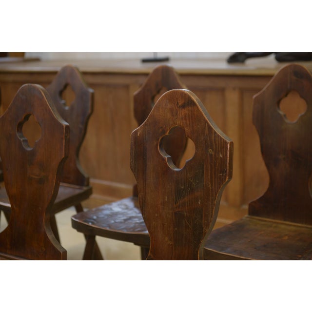 Vintage Monastery Chairs, 1950s, Set of 8, in Very Good conditions. Designed 1950 to 1959
