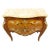 Antique Louis XV Style Wood and Brass Chest of Drawers with Marble Top For Sale - Image 3 of 9
