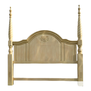 Vintage King Size Venetian Style Carved Poster Headboard