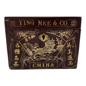 Ying Mee & Co., Antique Chinese Lacquer Tea Caddy or Box