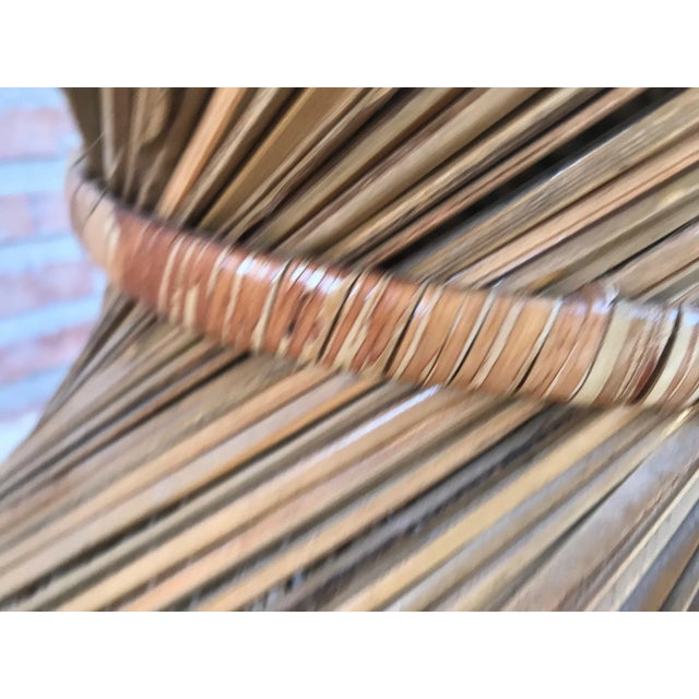 Spanish Bamboo & Glass Coffee Table, 1950s For Sale - Image 11 of 12