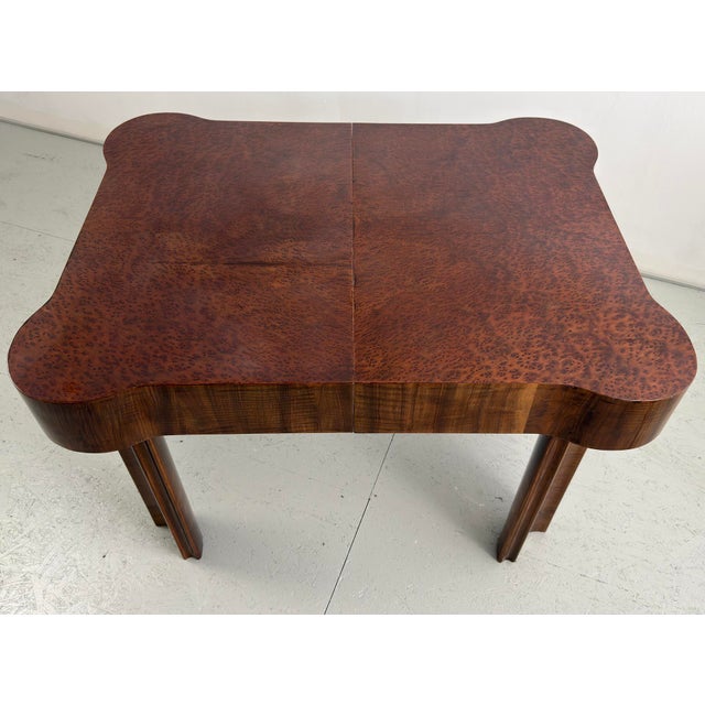 Art-Deco Walnut Folding Dining Table, 1930s For Sale - Image 3 of 12