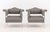 Pair of Luca Scacchetti for Poltrona Frau "Hydra Enif" Armchairs, in gray leather upholstery with tufted backrest and...