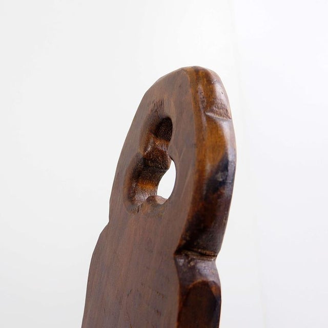 French Wooden Carved Tripod Chair For Sale - Image 12 of 14